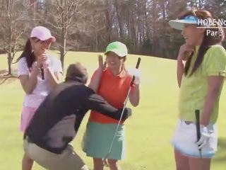 Erika hiramatsu neemt twee clubs na golf -uncensored jav-