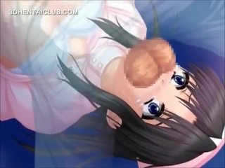 Głębokie throated anime pielęgniarka dostaje usta sperma wypełniony