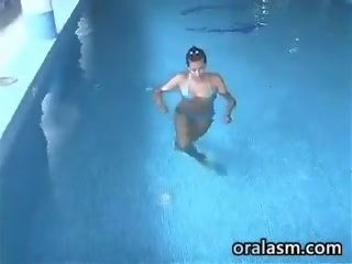 Charming adolescent Sucking phallus 1 hour after Swimming