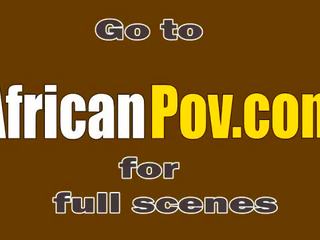 Perfect looking African diva enjoys interracial adult movie