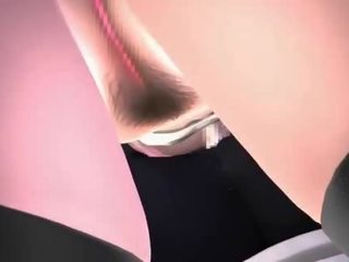 Animated cutie enjoys anal dildo