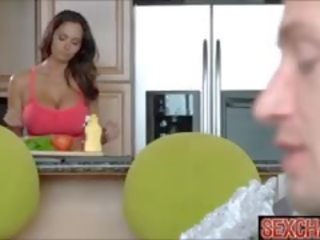 Big Boobs sexually aroused Milf Stepmom Seduces Her Son