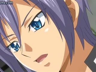 Anime lesbians tinatangkilik malaki strapon