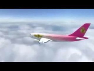 Desiring udara hostess dewi seks / persetubuhan dalam plane