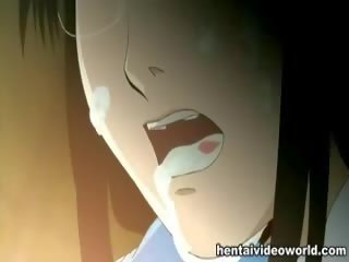 Cum explosion for pretty animated seductress