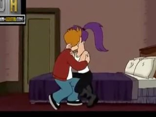 Futurama x يتم التصويت عليها فيلم فيديو تقلى و leela وجود جنس