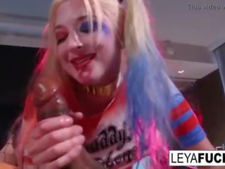 Suicide Club Leya take a giant cock and load in her ass