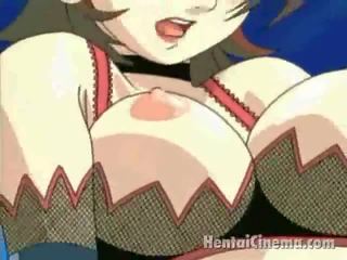 Red Haired Anime Vixen In super Lingeria Getting Pink Nipps Teased By Her young man