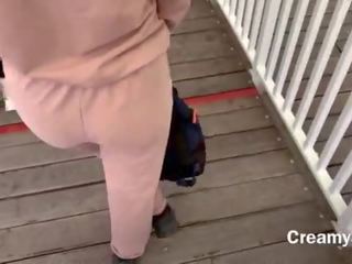 I barely had time to swallow sensational cum&excl; Risky public X rated movie on ferris wheel - CreamySofy