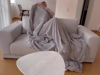 Curing mea stepsisters flu with sex video dirtying my stepmoms nou sofa&period;